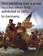 The famous painting of Washington crossing the Delaware on Christmas Day was created by German artist Emanuel Leutze, and displayed all over Germany to enthusiastic crowds. A second copy was then painted and sent to the United States. 